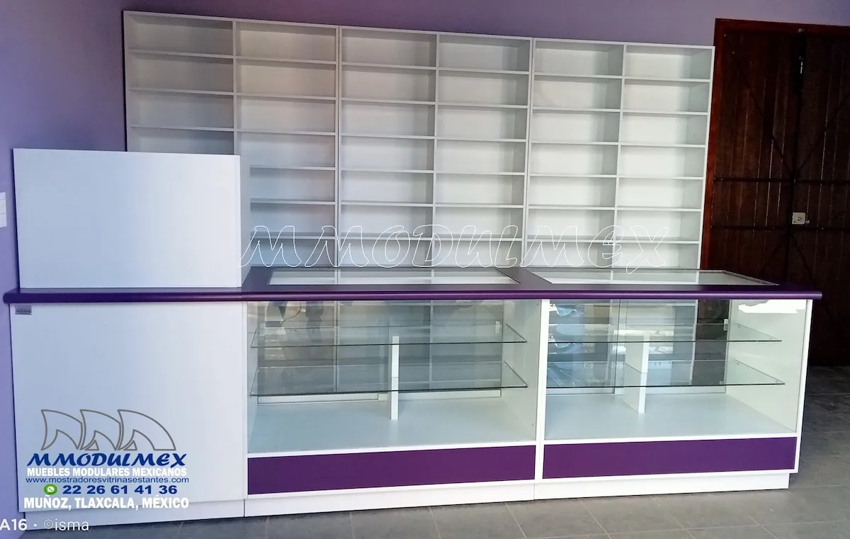 Mostrador Farmacia Morado