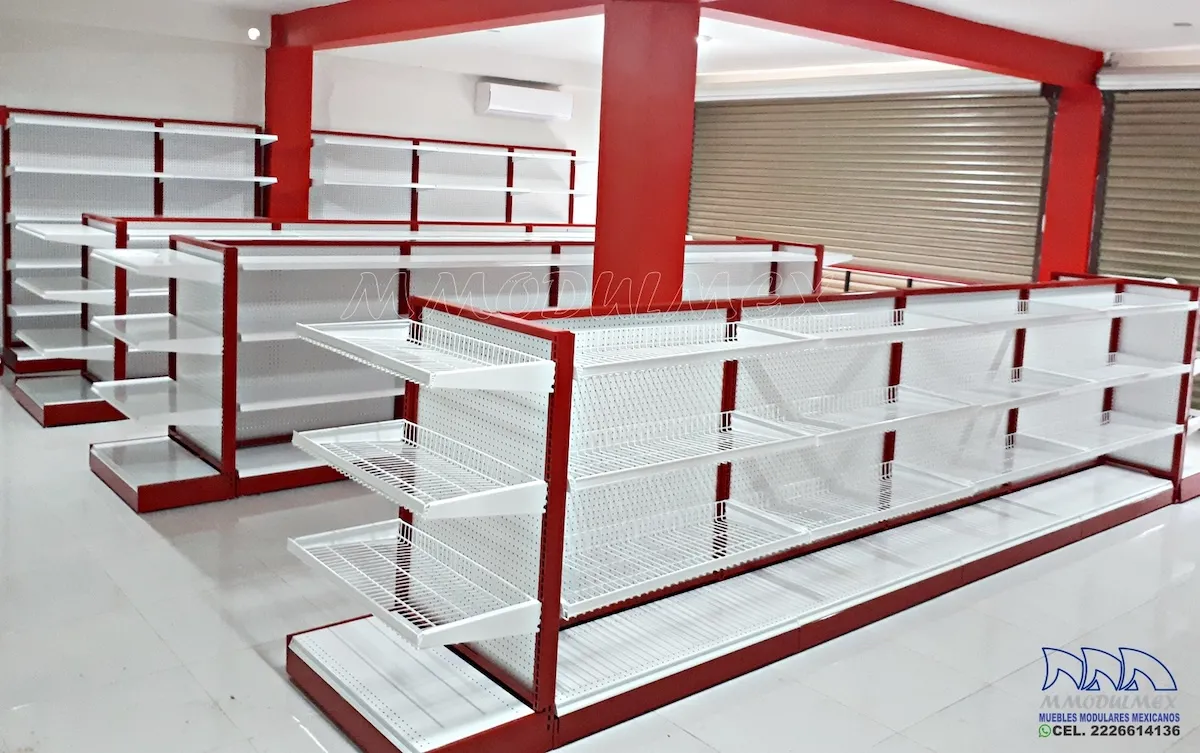 Gondolas Metalicas Rojas 2