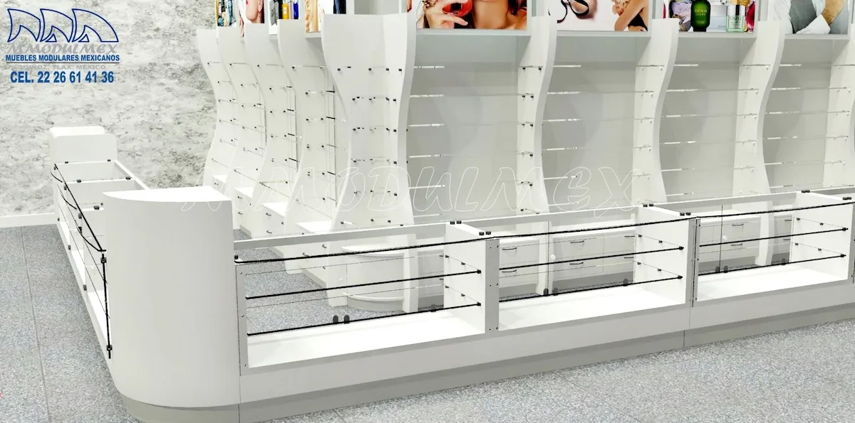 Muebles blancos para cosméticos